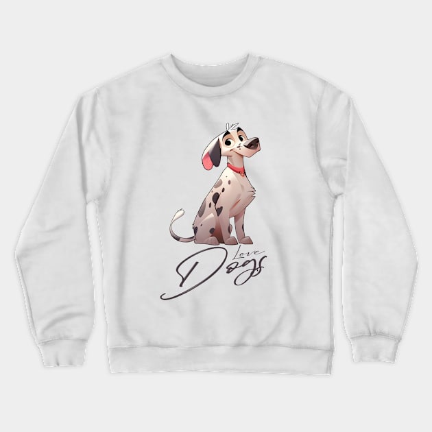 Dalmatian Dog Crewneck Sweatshirt by ArtRoute02